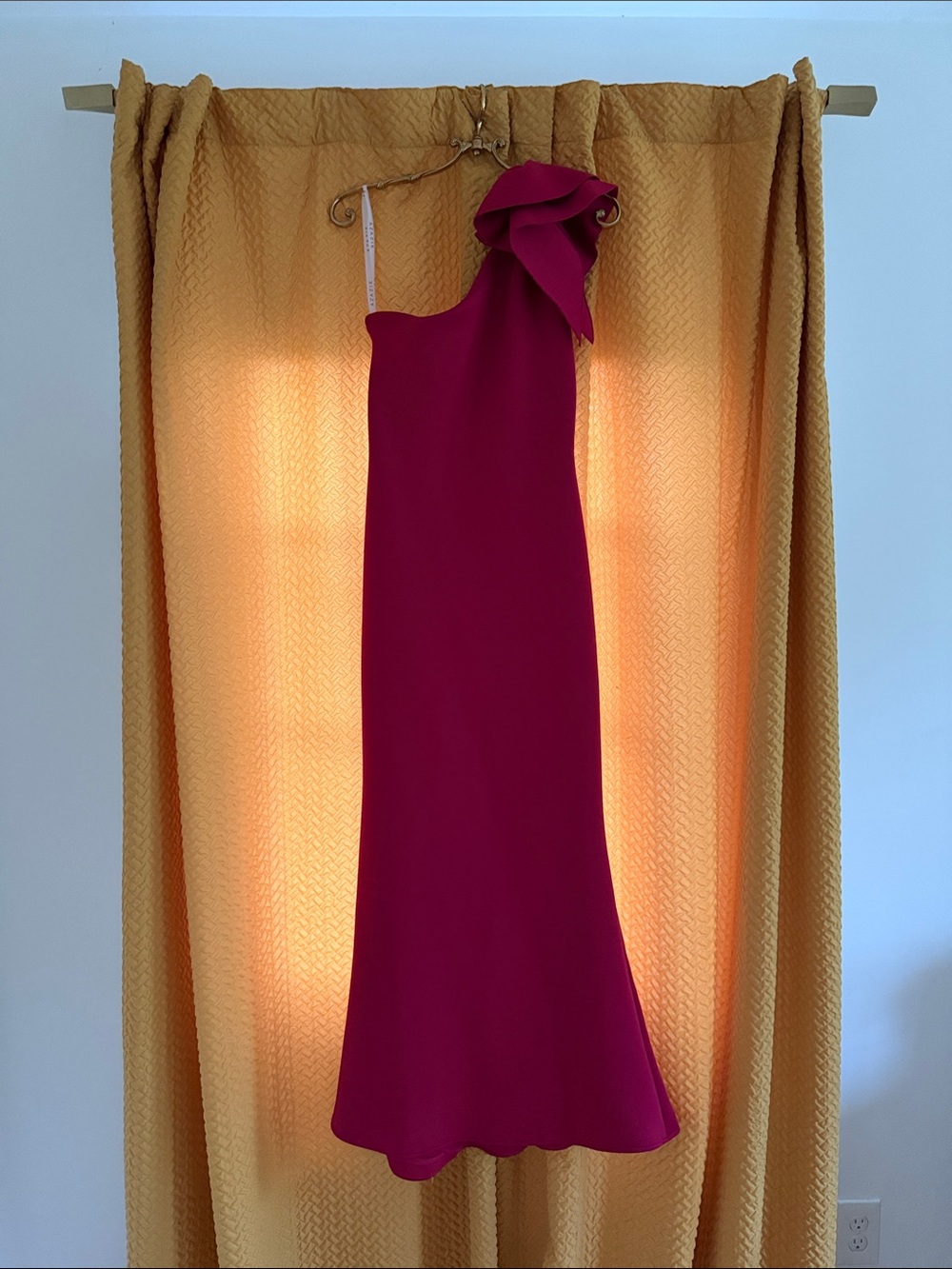 Elegant One-Shoulder Fuchsia Evening Gown by Jovani